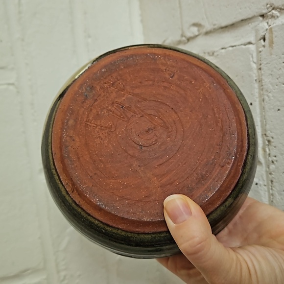 Studio Pottery Ceramic glazed knitting bowl - Picture 5 of 6